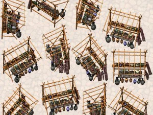 medieval market stalls 3D Model