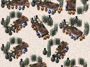 medieval market stalls 3D Модель