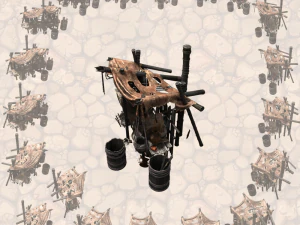 medieval market stalls 2 3D Model