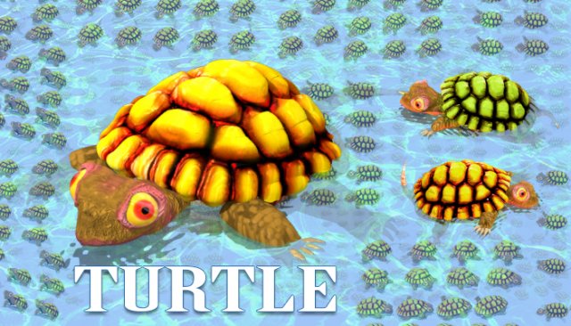 turtle 3Dモデル .c4d .max .obj .3ds .fbx .stl .blend 
