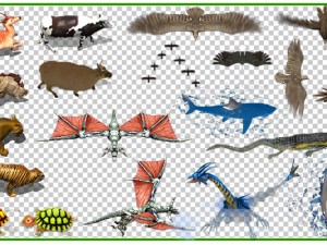 2d animated animals 3D Model