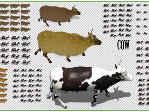 2d animated animals 3D Model