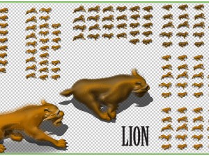 2d animated animals 3D Model