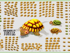 2d animated animals 3D Model