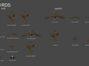 2d animated animals 3D Model