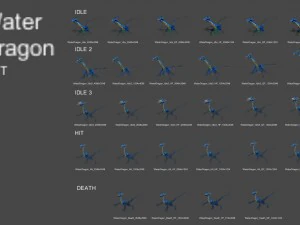 2d animated animals 3D Model