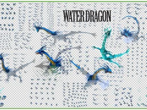 2d water dragon 3D Model