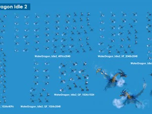 2d water dragon 3D Model