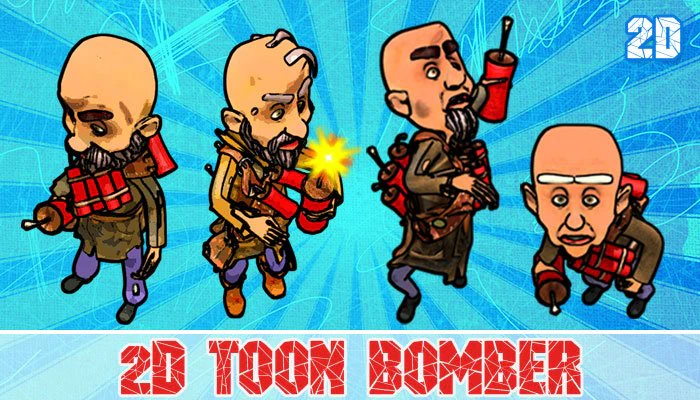 2d bomber 3D Model .c4d .max .obj .3ds .fbx .stl .blend 