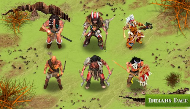 2d indian tribe 3D Model .c4d .max .obj .3ds .fbx .stl .blend