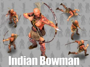 2D 인도 궁수 3D 모델
