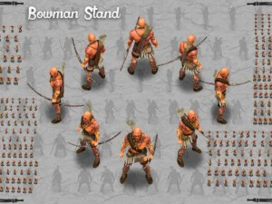 2d indian bowman 3D Model