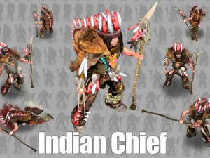 2. Indianerh&auml;uptling 3D Modell
