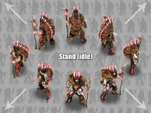 2d indian chief Modello 3D