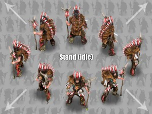 2d indian chief 3D Model