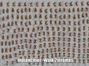 2d indian chief 3D Model