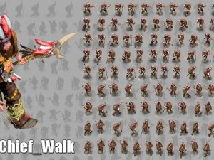 2d indian chief 3D Model