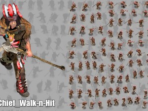 2d indian chief Modello 3D
