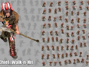 2d indian chief 3D Model