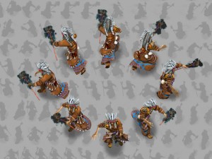 2d indian shaman Modello 3D