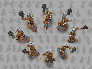 2d indian shaman 3D Model