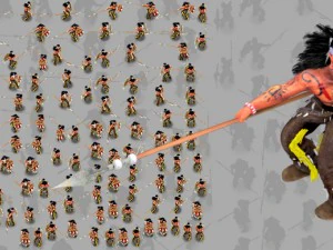 2d indian shield and spear warrior 3D Model