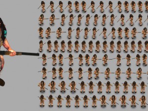 2d indian with rifle 3D Model
