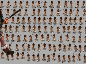 2d indian with rifle 3D Model