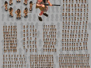 2d indian with rifle 3D Model