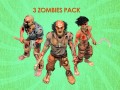 3 zombies pack 3D 모델