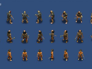 3 zombies pack 3D Model