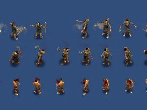 3 zombies pack 3D Model