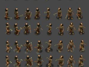 3 zombies pack 3D Model