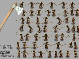 3 zombies pack 3D Model