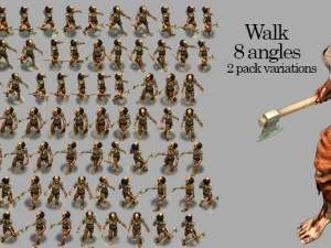 3 zombies pack 3D Model