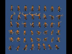3 zombies pack 3D Model
