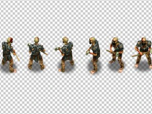 3 zombies pack 3D Model