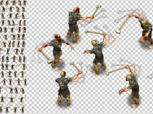3 zombies pack 3D Model