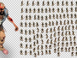 3 zombies pack 3D Model