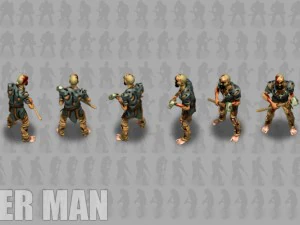 2d hummer zombie man 3D Model