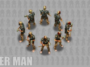 2d hummer zombie man 3D Model