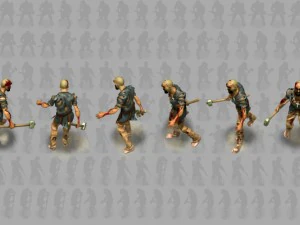 2d hummer zombie man 3D Model