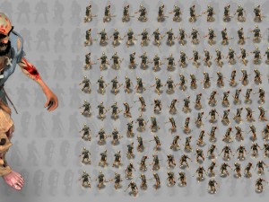2d hummer zombie man 3D 모델