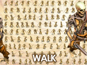 2d cowboy skeleton 3D Model