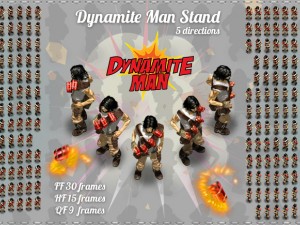 2d dynamite man 3D Model