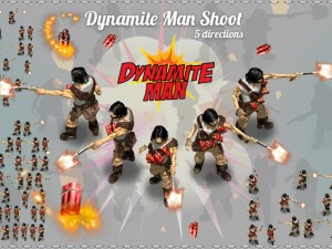 2d dynamite man 3D Model