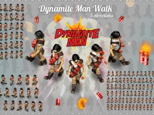 2d dynamite man 3D Model