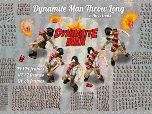 2d dynamite man 3D Model