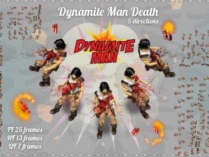 2d dynamite man 3D Model