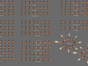 2d cowboy boss 3D Model